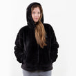 Veste imitation fourrure Femme Noir