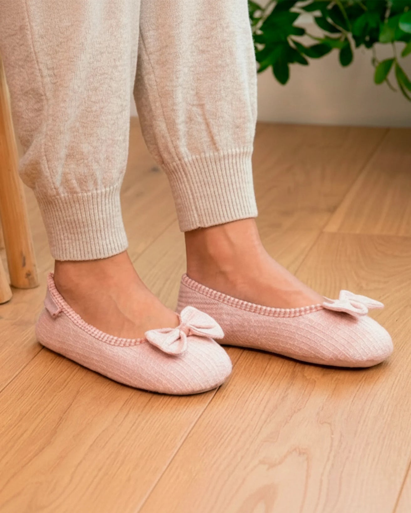 Chaussons ballerines Femme Blush chiné