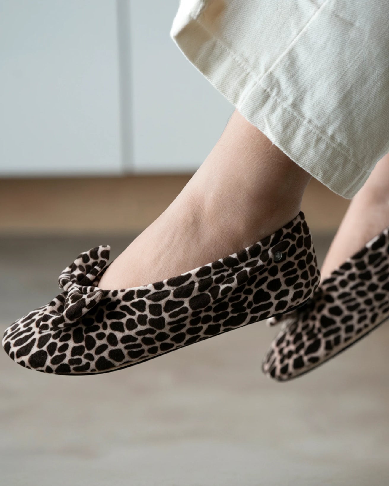 Zapatillas de casa bailarinas Mujer Nudo Jirafa