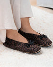 Zapatillas de casa bailarinas Mujer Leopardo