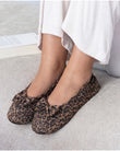 Chaussons Ballerines Femme Léopard foncé