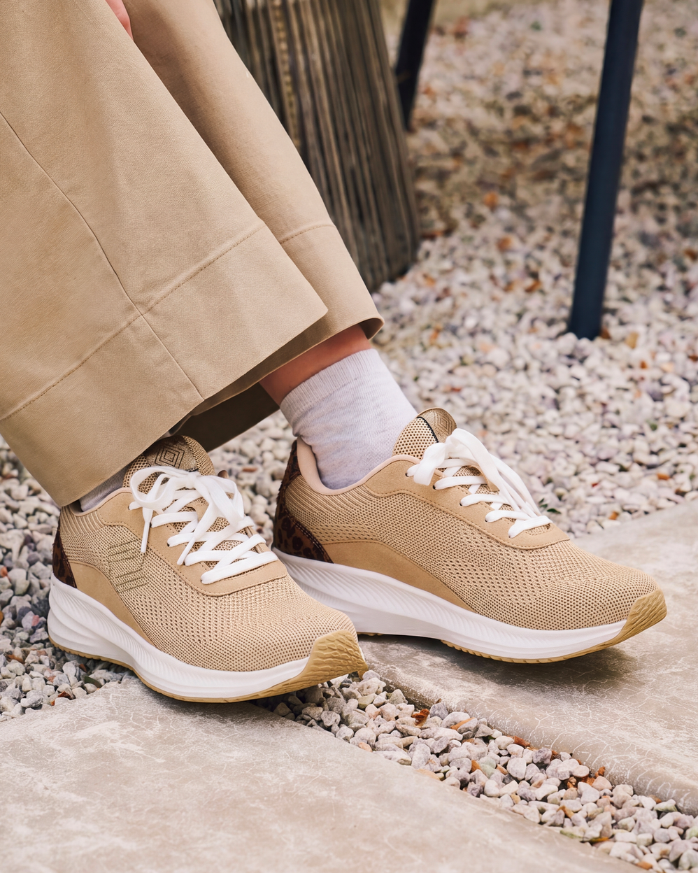 Baskets Femme Confort Beige/Léopard - Isotoner
