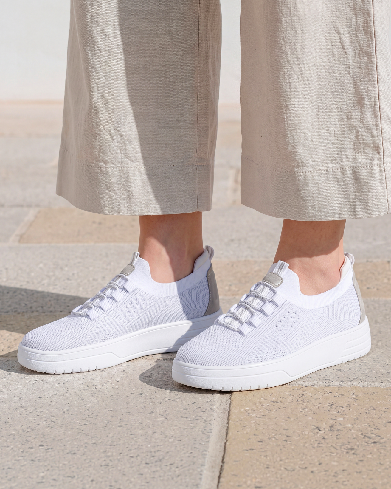 Tenis Mujer slip-on plataforma Blanco