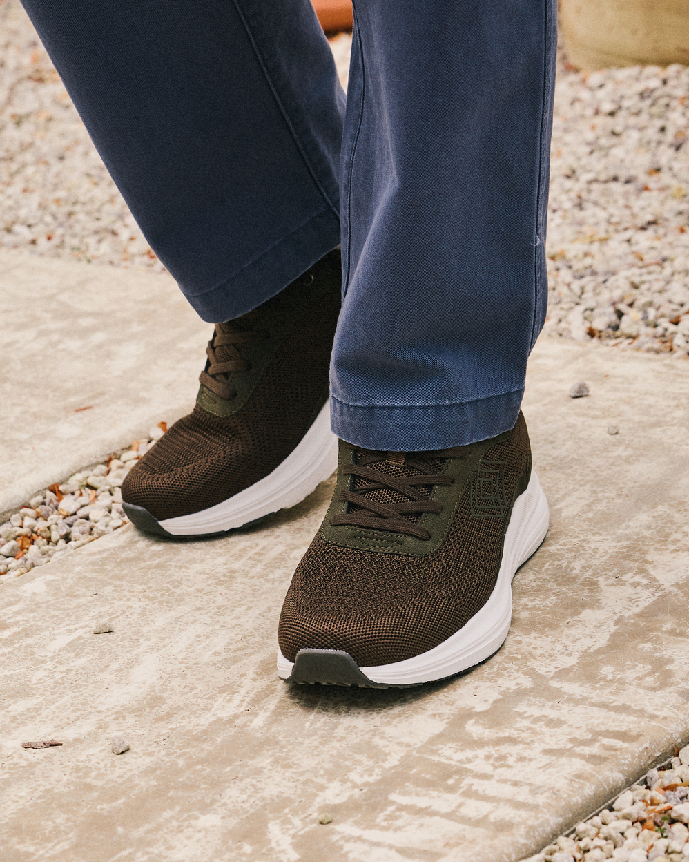 Baskets Homme slip-on semelle sport Kaki - Isotoner