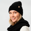 Bonnet Femme maille Ultra-doux Noir