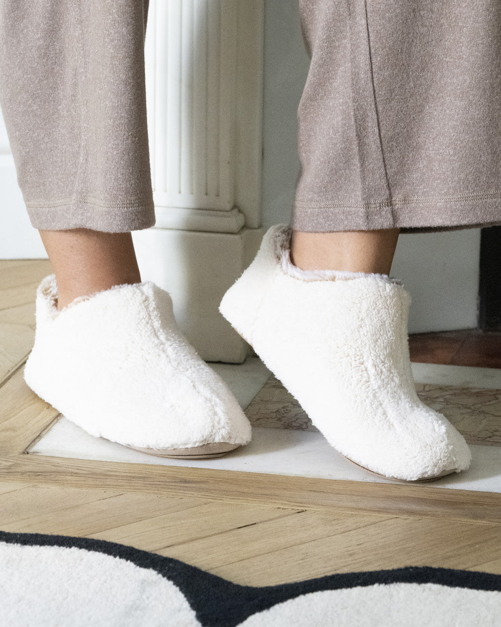 Chaussons Bottillons bas Femme Ivoire - Isotoner