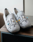 Mujer Zapatillas de casa Cerradas Fancy cat Gris iridiscente