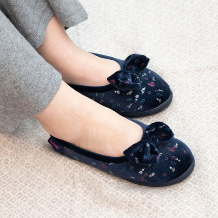 Zapatillas de casa ergonómicas Mujer Azul marino - Isotoner