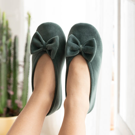 Chaussons ballerines Femme Sauge - Isotoner