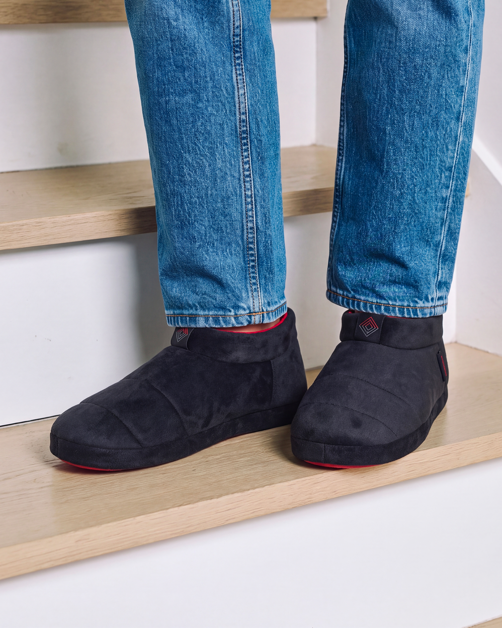 Chaussons Bottillons Homme suédine Noir - Isotoner