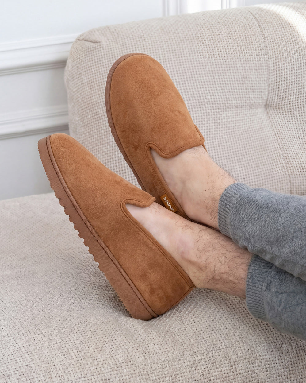 Chaussons charentaises Homme Camel - Isotoner