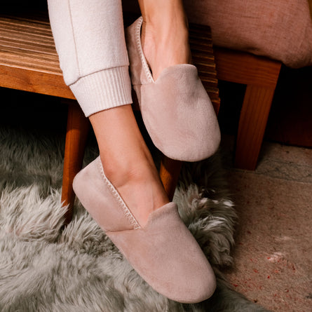 Chaussons slippers Femme Beige - Isotoner