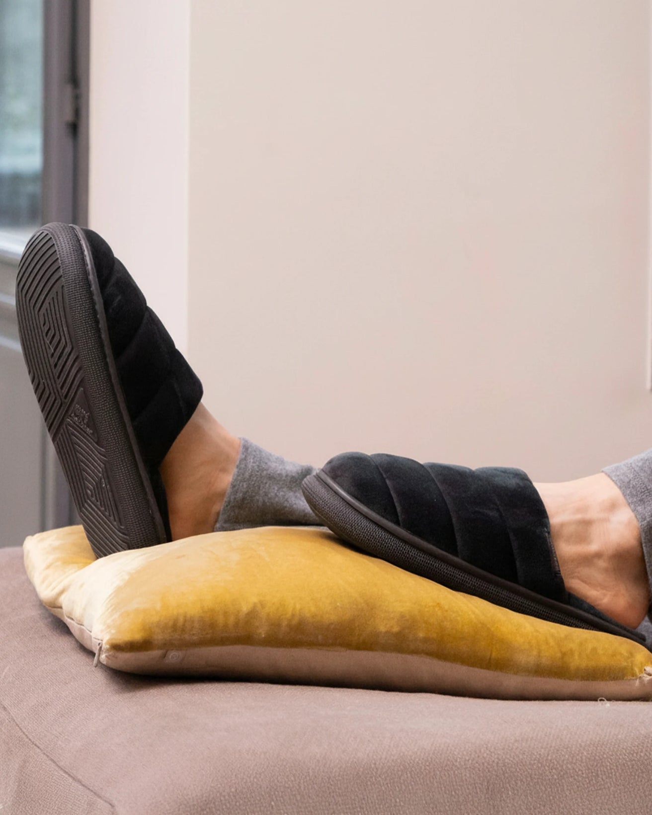 Zapatillas de casa Chinelas BLOUP Hombre Gris terciopelo