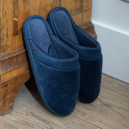 Hombre Chinelas Zapatillas de casa Azul marino moteado - Isotoner