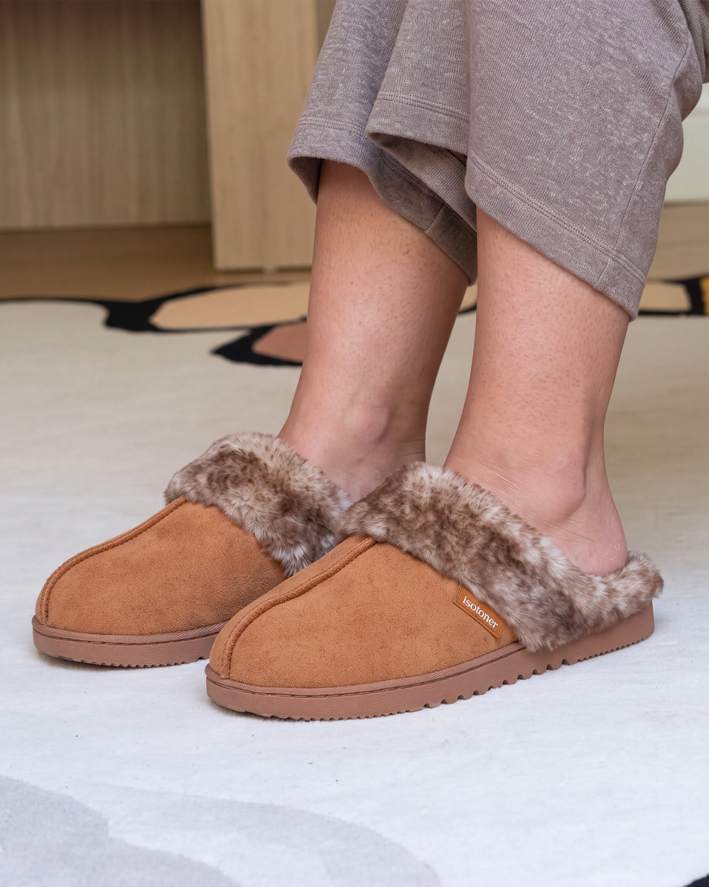 Chaussons mules Femme Camel - Isotoner