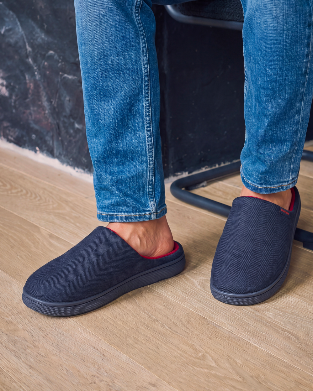 Chaussons mules Homme BLOUP Marine - Isotoner