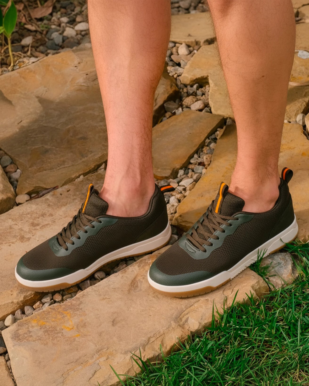 Tenis Hombre cordones Caqui