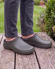 Sabots de jardin Homme fourrés Kaki