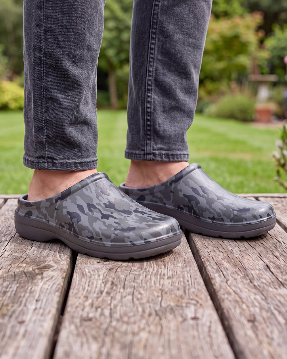 Sabots de jardin Homme Camouflage Gris - Isotoner
