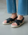 Sandalias Mujer correas cruzadas Negro