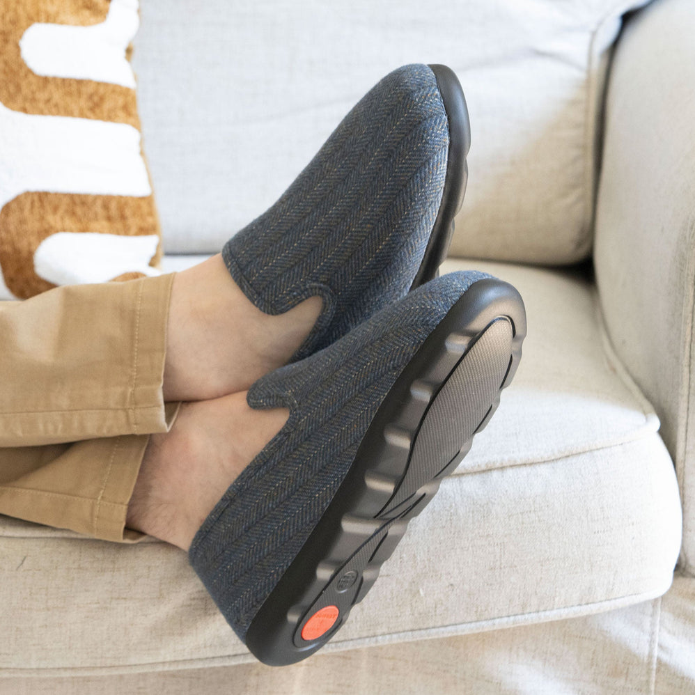 Zapatillas de casa cerradas Hombre Espigas azules - Isotoner