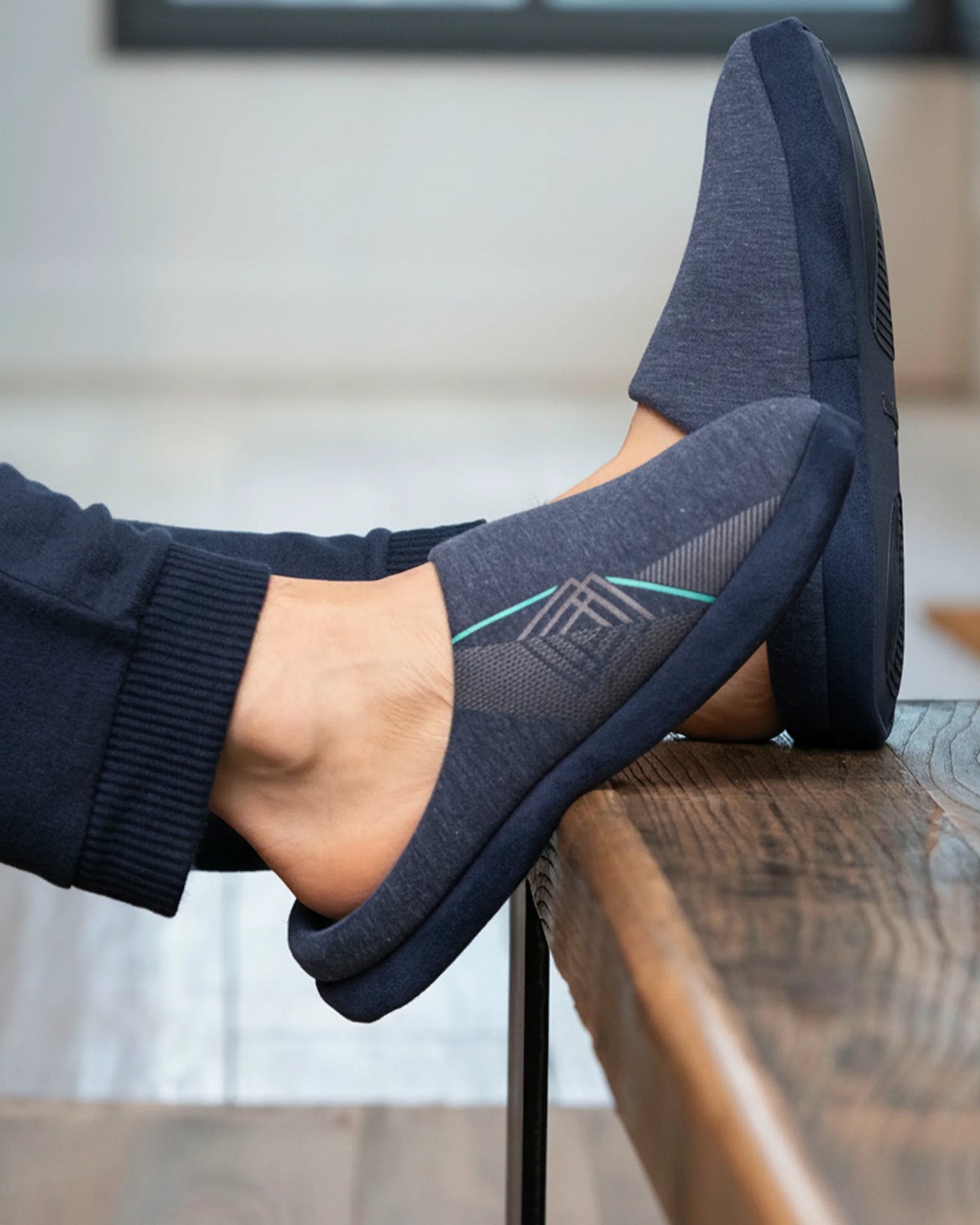 Zapatillas de casa Chinelas Hombre Marino jaspeado diamante