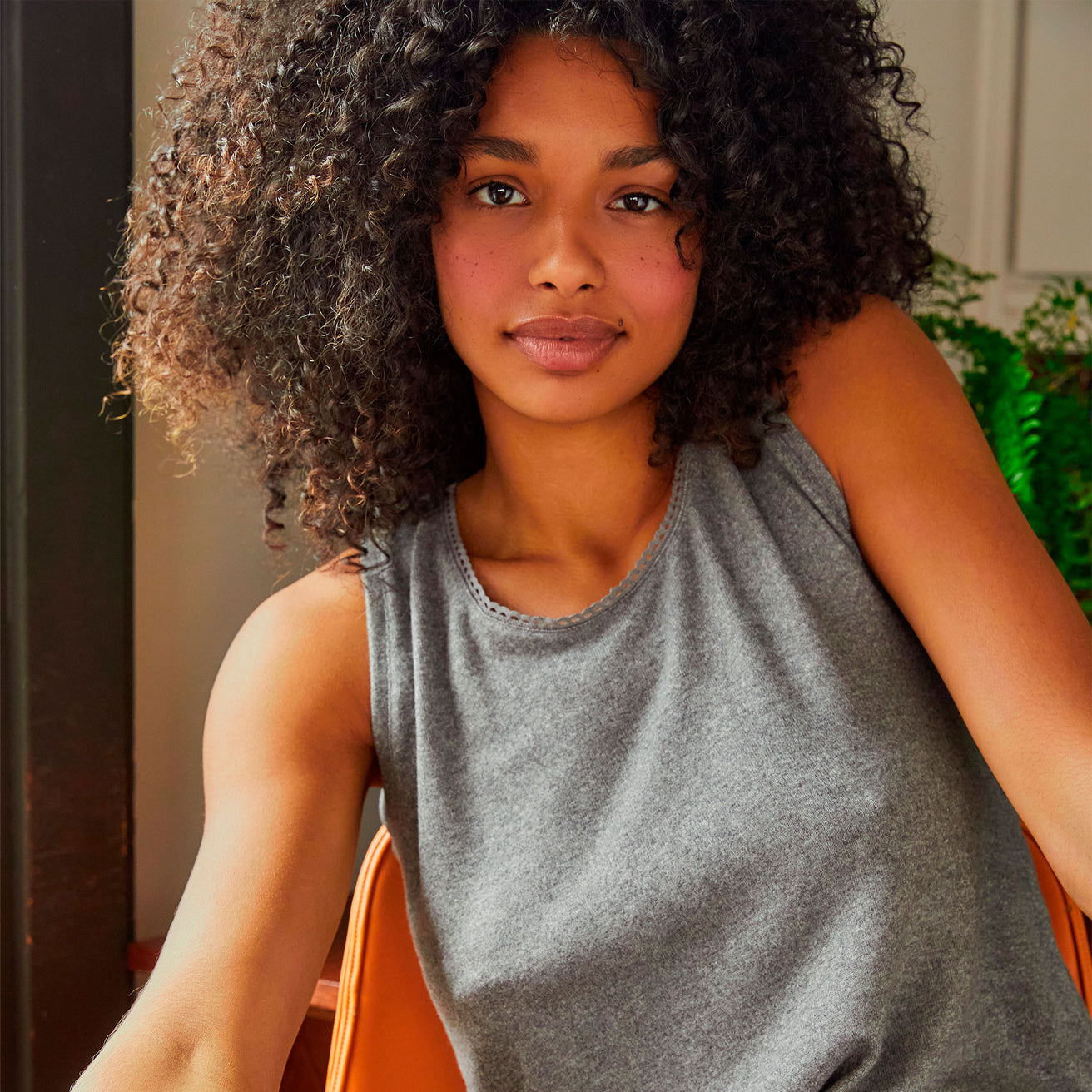 Débardeur Femme Gris chiné
