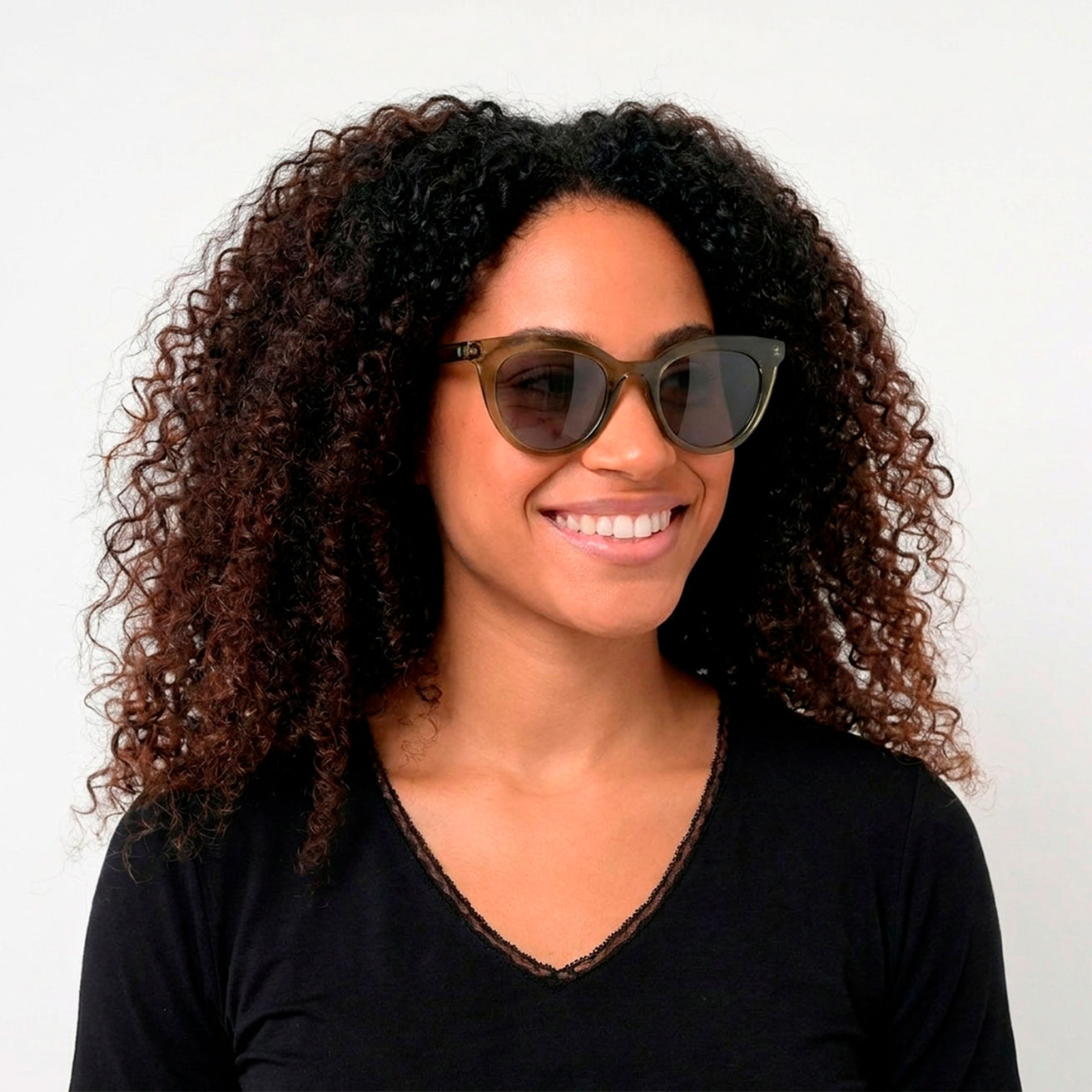 Gafas de sol Mujer Mariposa Caqui