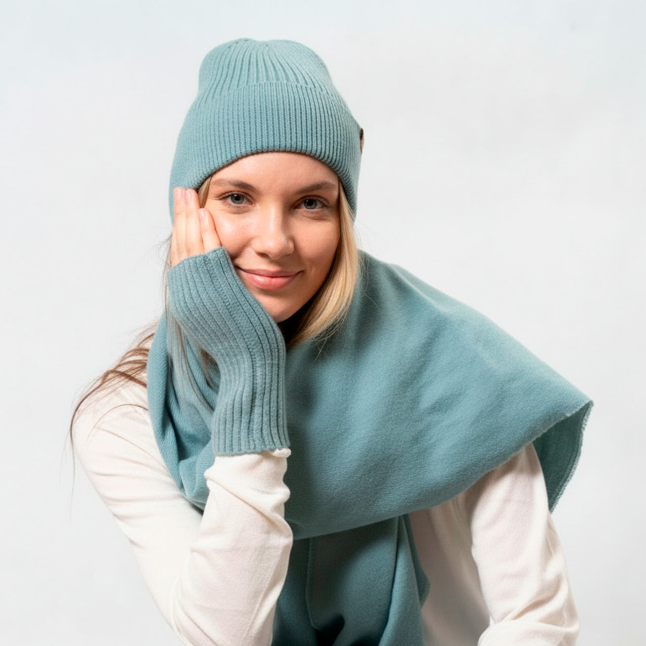 Mitaines Femme maille Ultra-doux Lagon