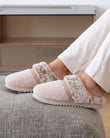 Chaussons Mules crantées Femme Beige