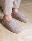 Zapatillas de casa ergonómicas Mujer Beige leopardo