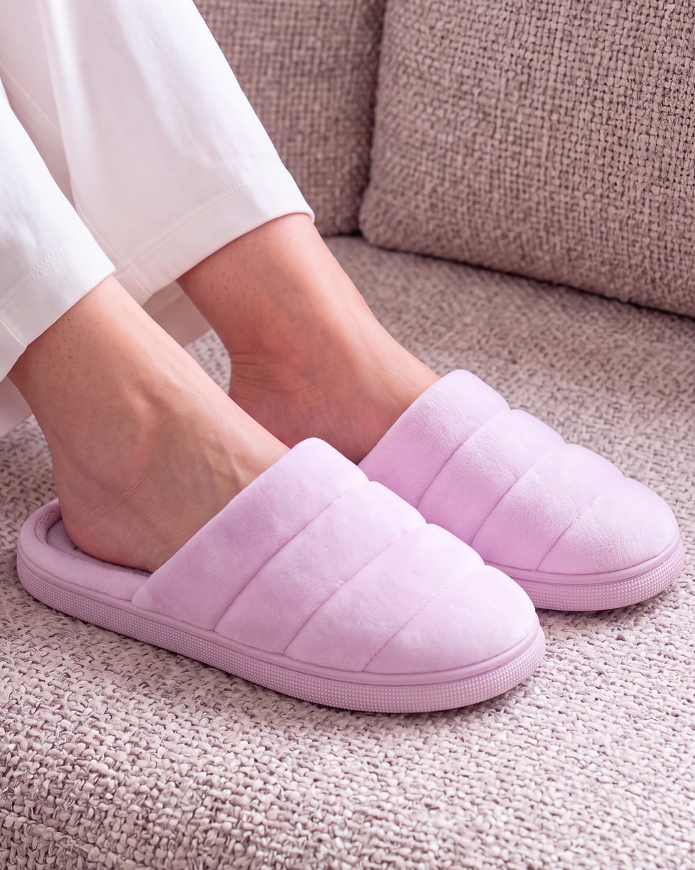 Chaussons Mules Femme BLOUP Lilas - Isotoner