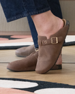 Mules Sabots Femme œillets Chocolat