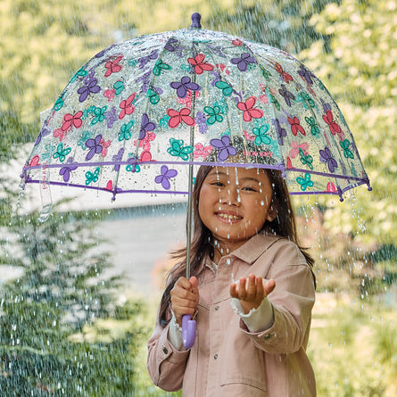 Parapluie Enfant transparent PVC/Papillons - Isotoner