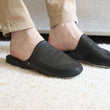 Chausson mules cuir Homme Noir