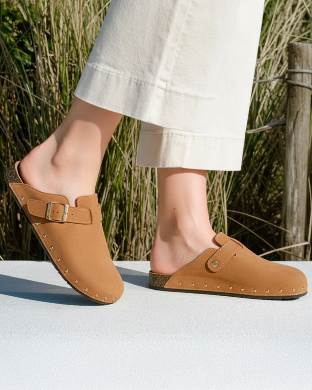 Sabots Femme Camel clous - Isotoner