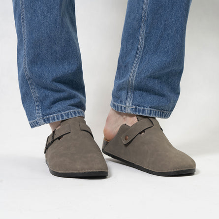 Sabots fourrés Homme Taupe - Isotoner