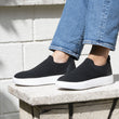 Baskets Femme slip-on talon plateforme Noir