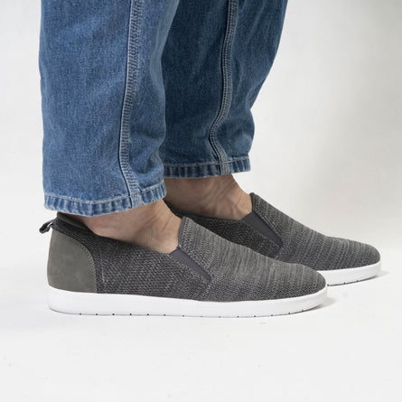 Baskets Homme slip-on Gris - Isotoner