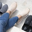 Baskets Femme slip-on sport Beige Lurex