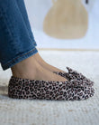 Chaussons ballerines Femme Grand Nœud Panthère