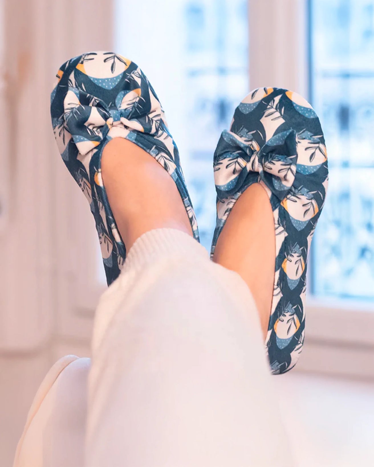 Zapatillas de casa bailarinas Mujer Grande Nudo Tropical