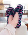 Chaussons ballerines Femme Rayures Bleues