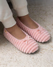 Chaussons ballerines Femme Rose guimauve