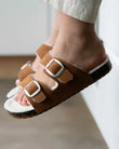 Chaussons sandales Femme Sherpa Camel
