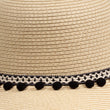Sombrero Mujer Capeline pompones negros