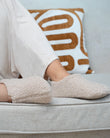 Chaussons bottillons bas Femme Beige