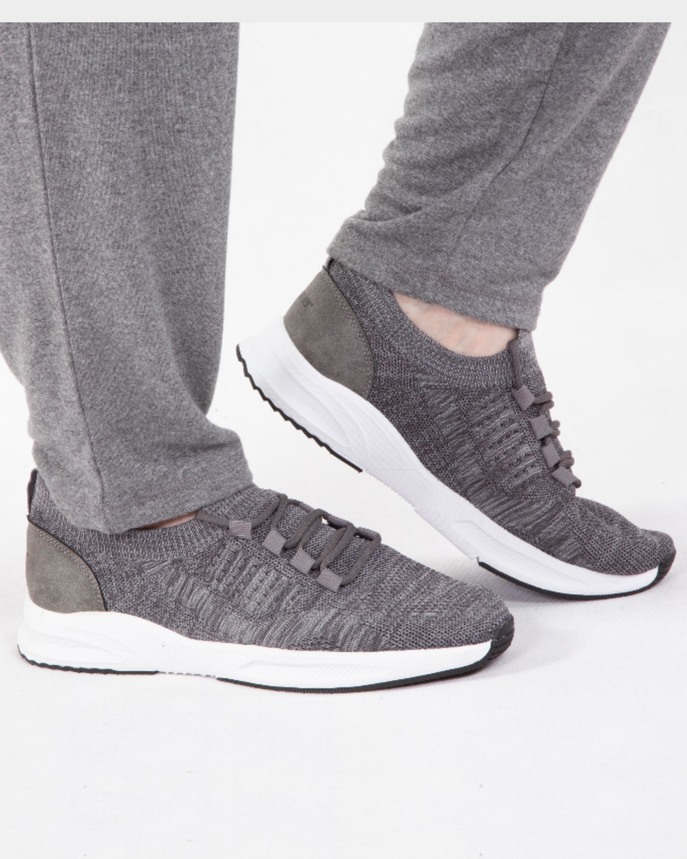 Tenis Confort Hombre slip-on cordones Gris - Isotoner