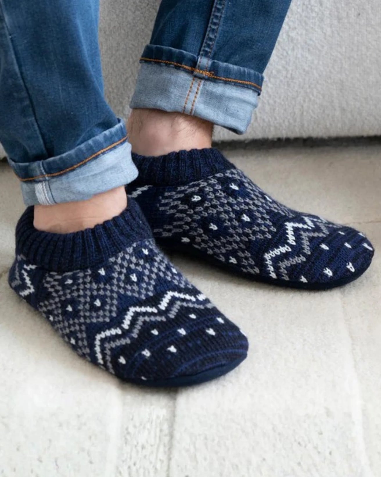 Calcetines-pantuflas Hombre Marino