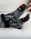 Calcetines forrados Hombre Gris Navidad